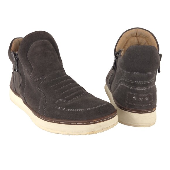 John Varvatos Suede High Top Sneaker Boot Mens US 9.5 Gray $398